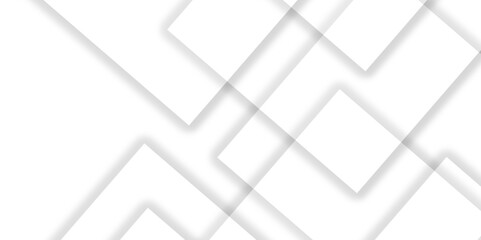 Abstract white background design with layers of textured white transparent material in triangle and squares shapes. White color technology concept geometric line vector white light grey background.