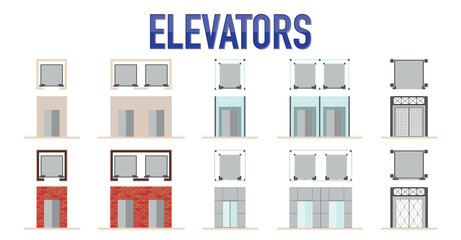 Elevators Vector Set