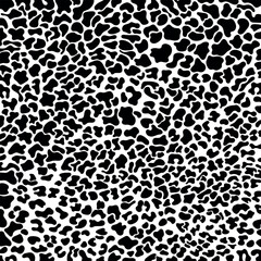 Abstract animal skin leopard, cheetah, Jaguar seamless pattern design. Black and white seamless camouflage background.