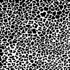 Abstract animal skin leopard, cheetah, Jaguar seamless pattern design. Black and white seamless camouflage background.