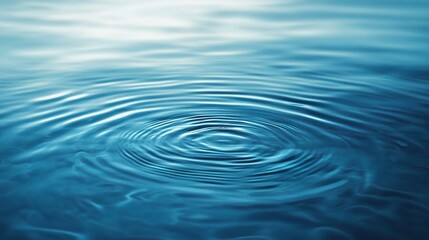Obraz premium Ripples of Tranquility: A mesmerizing close-up of water, capturing the ethereal beauty of a single ripple expanding outwards, creating concentric circles of serenity. 