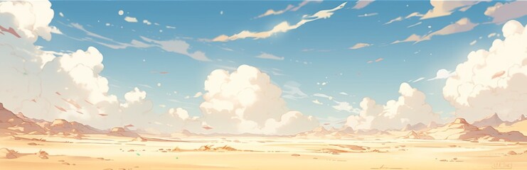 Enchanting Anime-Style Desert Sands: A Magical Anime Landscape for Gaming Art and 4K Fantasy Themed Wallpapers,anime style