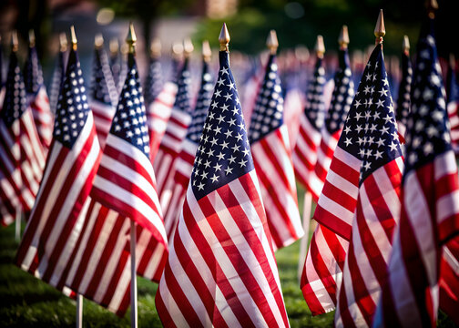 American flag on Memorial Day