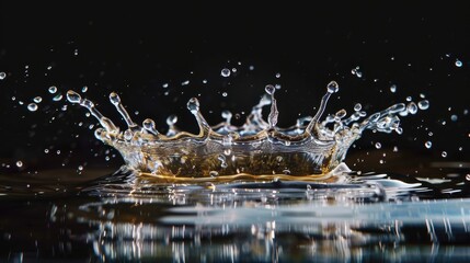 High-speed photo of a water splash crown.