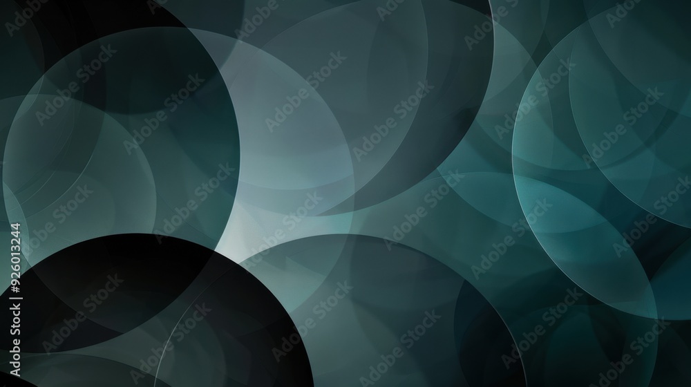 Poster overlapping circles with varying opacity.