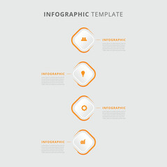 Vector infographic template with 4 options