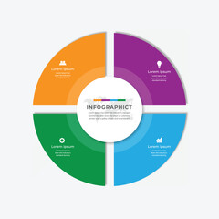 Vector infographic template with 4 options