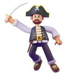 Obraz premium 3D Pirate Character Illustration