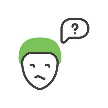 Suspiciousness vector icon