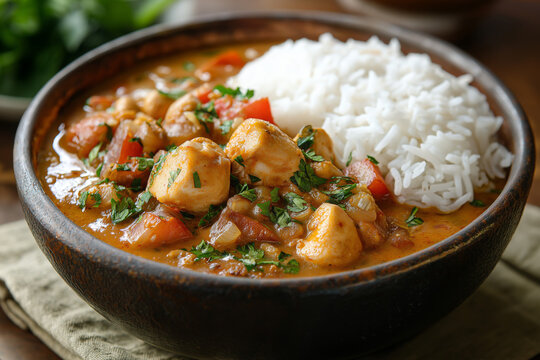 Maafe - Creamy Guinean Peanut Stew with Chicken and Rice