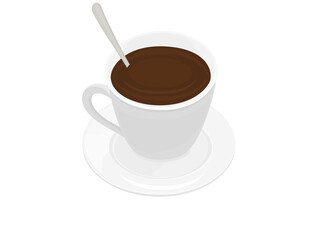 Coffee cup on a white background.