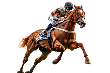 horse racer isolated on transparent background ,horse racing png ,