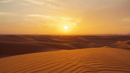 Naklejka premium Desert Sunset Landscape