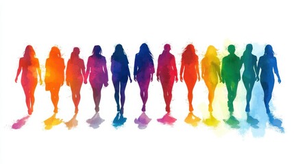 Obraz premium Vector silhouettes of Crowd silhouette,People group colorful shadow men and a women business people silhouettes,person team mystery,Vector illustration black shapes isolated on white background.