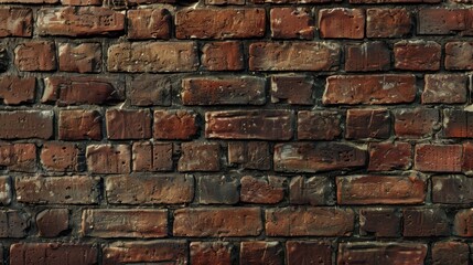 Fototapeta premium Sleek brick wall with glossy finish.