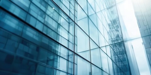 Close-up view of a modern steel and glass facade showcasing contemporary architectural design