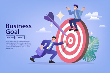 Success business manager focus on target design vector illustration.