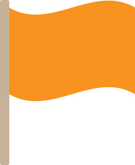 Obraz premium Orange flag sign vector icon