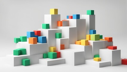 blocks isolated on white background