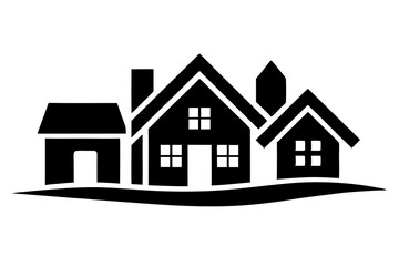 Real Estate Icons black vector illustration