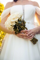 Wedding Day Details: Bouquet and Dress

