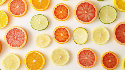 Obraz premium Fresh Citrus Fruit Slices