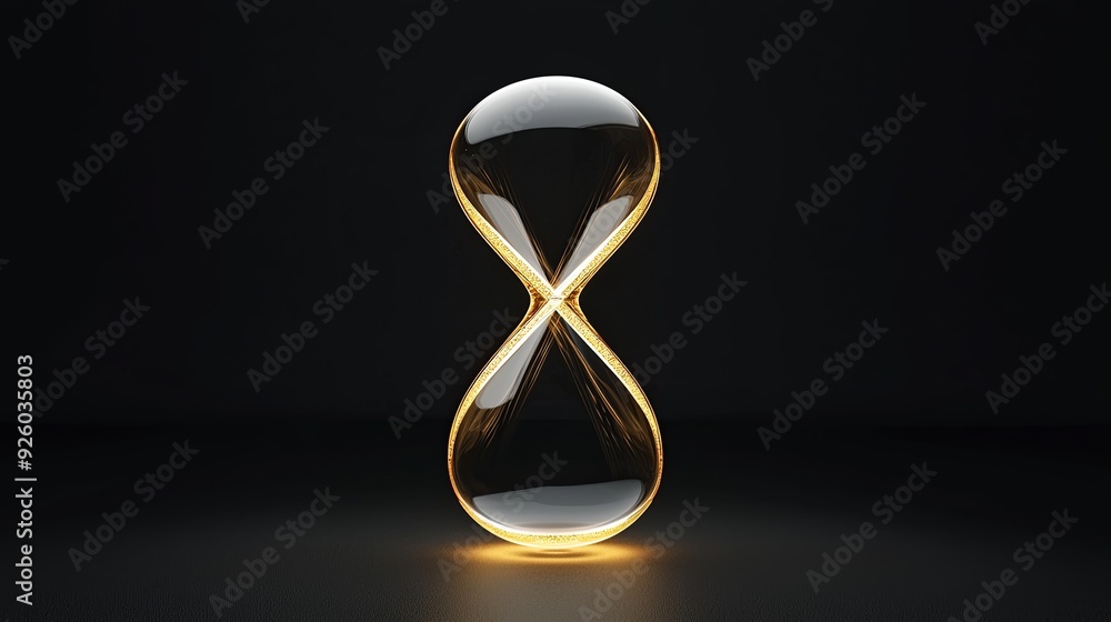 Poster hourglass gold strange shape empty space random background color, emphasizing light tones, doodle st