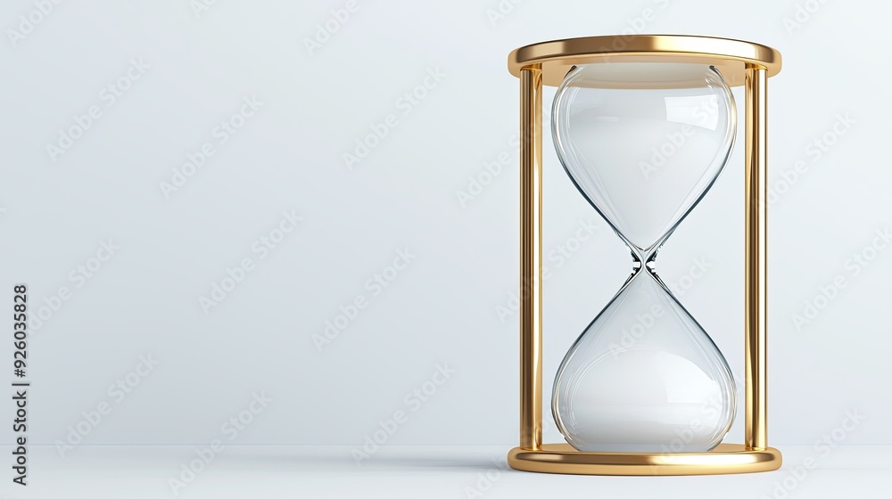 Poster hourglass gold strange shape empty space random background color, emphasizing light tones, doodle st