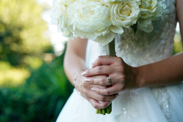Wedding Day Details: Bouquet and Dress

