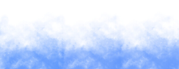 Blue color Fog or smoke isolated transparent background. White vector cloudiness, mist or smog background. PNG image