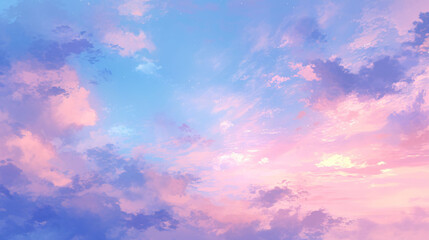 Pink clouds in the sky fluffy cotton candy dream fantasy soft background