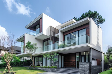 日本のガレージ付き高級個人住宅