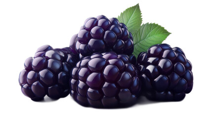 Fresh Blackberries with Green