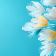 Abstract background in calming blue and green tones with delicate, feathery textures