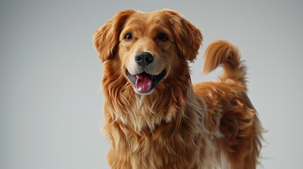 Portrait of a happy dog smiling
