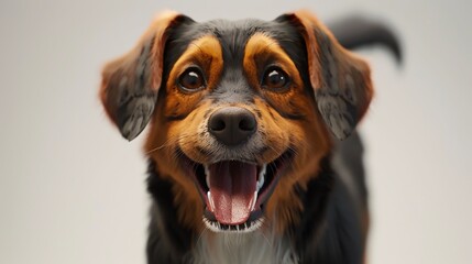 Full body dog isolated on white background
