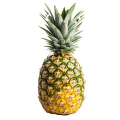 Green, Yellow, Pineapple Isolated PNG transparent background