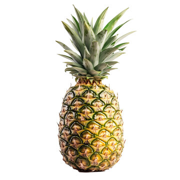 Green, Yellow, Pineapple Isolated PNG transparent background