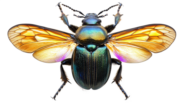 Close-up of a Colorful Beetle