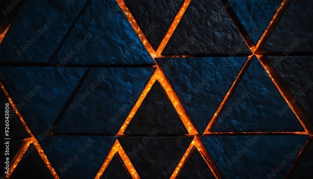 Fototapete triangle geometrical modern business presentation design template, abstract pattern for any backgrou