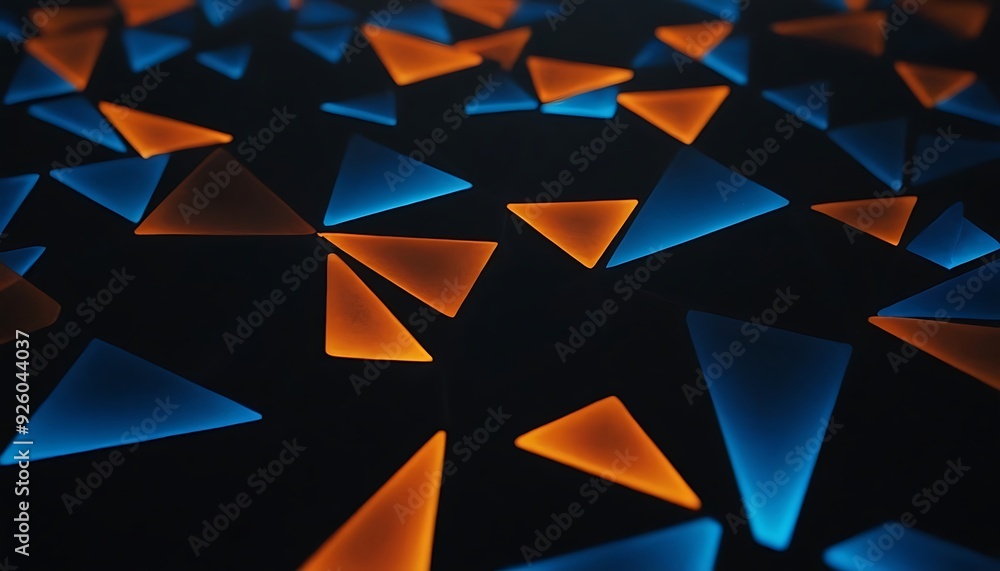 Fototapete triangle geometrical modern business presentation design template, abstract pattern for any backgrou