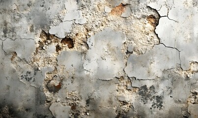 Weathered and Cracked Concrete Wall Texture