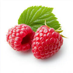 Red Raspberry, Isolated on white background