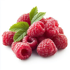 Red Raspberry, Isolated on white background