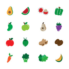 fruit collection vector illustration 