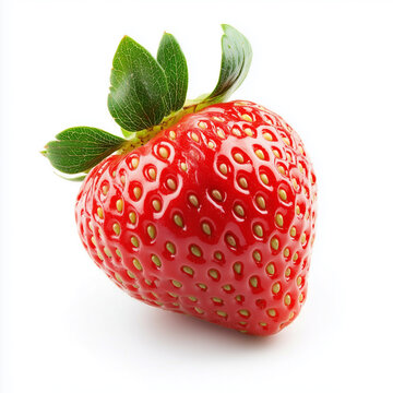 Strawberry, Isolated on white background