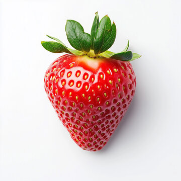 Strawberry, Isolated on white background