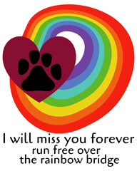 I will miss you forever, Sympathy Pet Loss Card