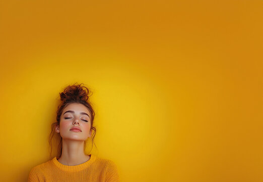 girl resting alone with head leaning against wall. National stress awareness day.