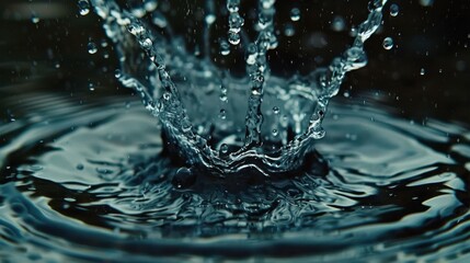 Water splash in slow motion with sound effects.
